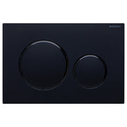 Fienza Sigma 20 Round Button Flush Plate with Trim, Matte Black