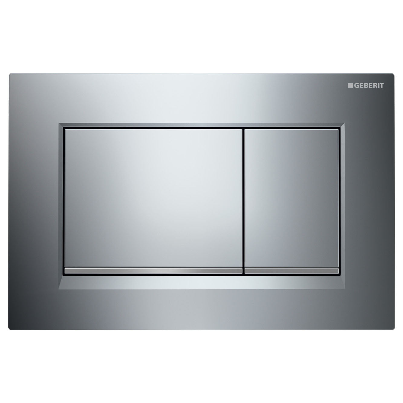 Fienza Sigma 30 Rectangular Flush Button Plate, Chrome