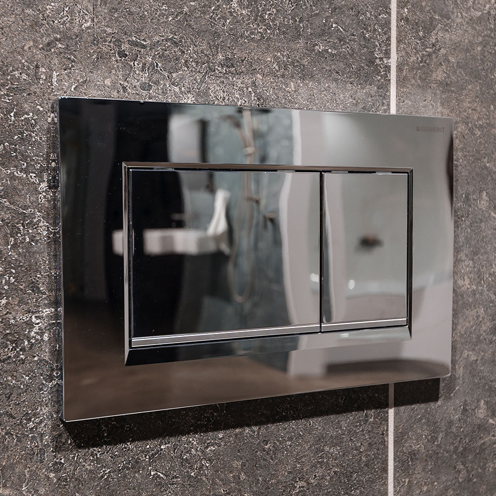 Fienza Sigma 30 Rectangular Flush Button Plate, Chrome