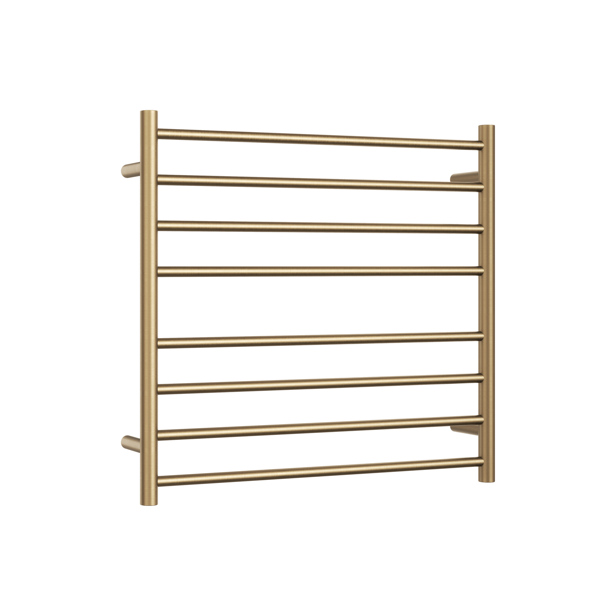 Thermogroup Thermorail Straight/Round 750x700x122mm 104Watts 8 Bars, Brushed Brass