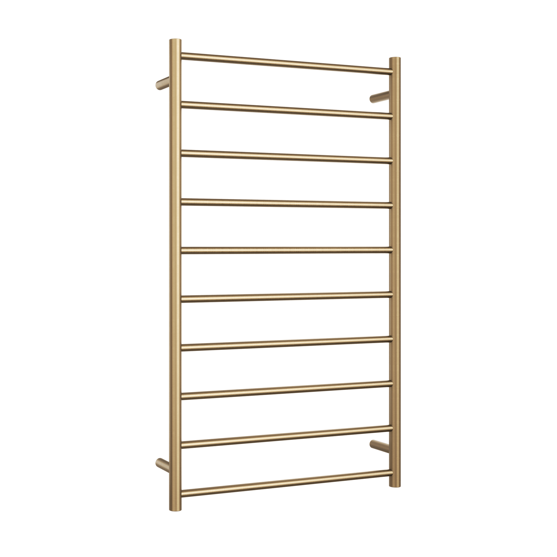 Thermogroup Thermorail Straight/Round 700x1200x122mm 128Watts 10 Bars, Brushed Brass