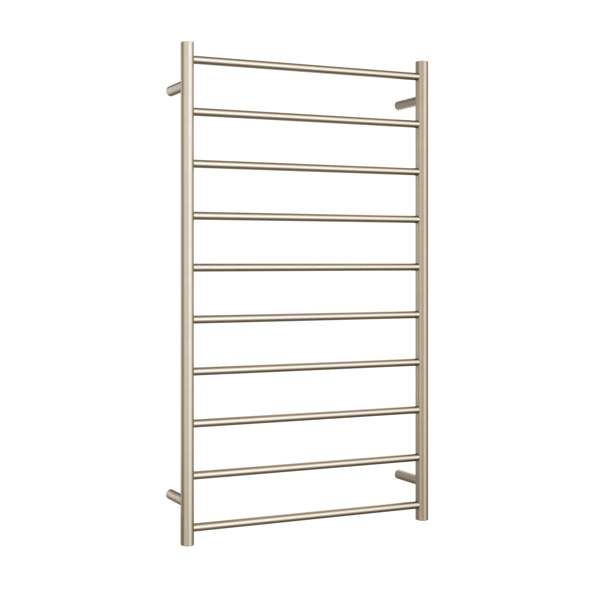 Thermogroup Thermorail Straight/Round 700x1200x122mm 128Watts 10 Bars, Brushed Nickel