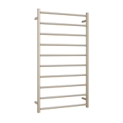 Thermogroup Thermorail Straight/Round 700x1200x122mm 128Watts 10 Bars, Brushed Nickel