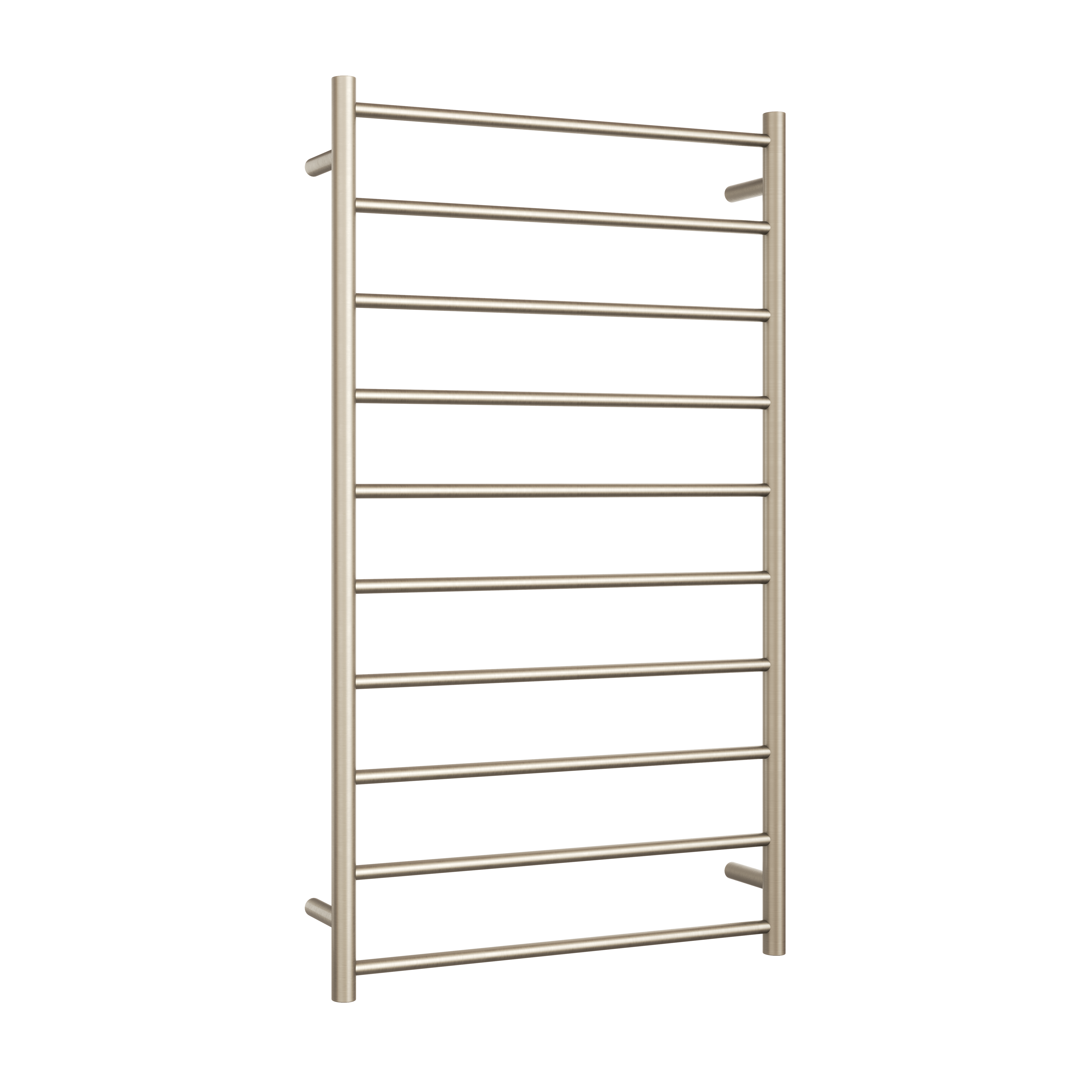 Thermogroup Thermorail Straight/Round 700x1200x122mm 128Watts 10 Bars, Brushed Nickel