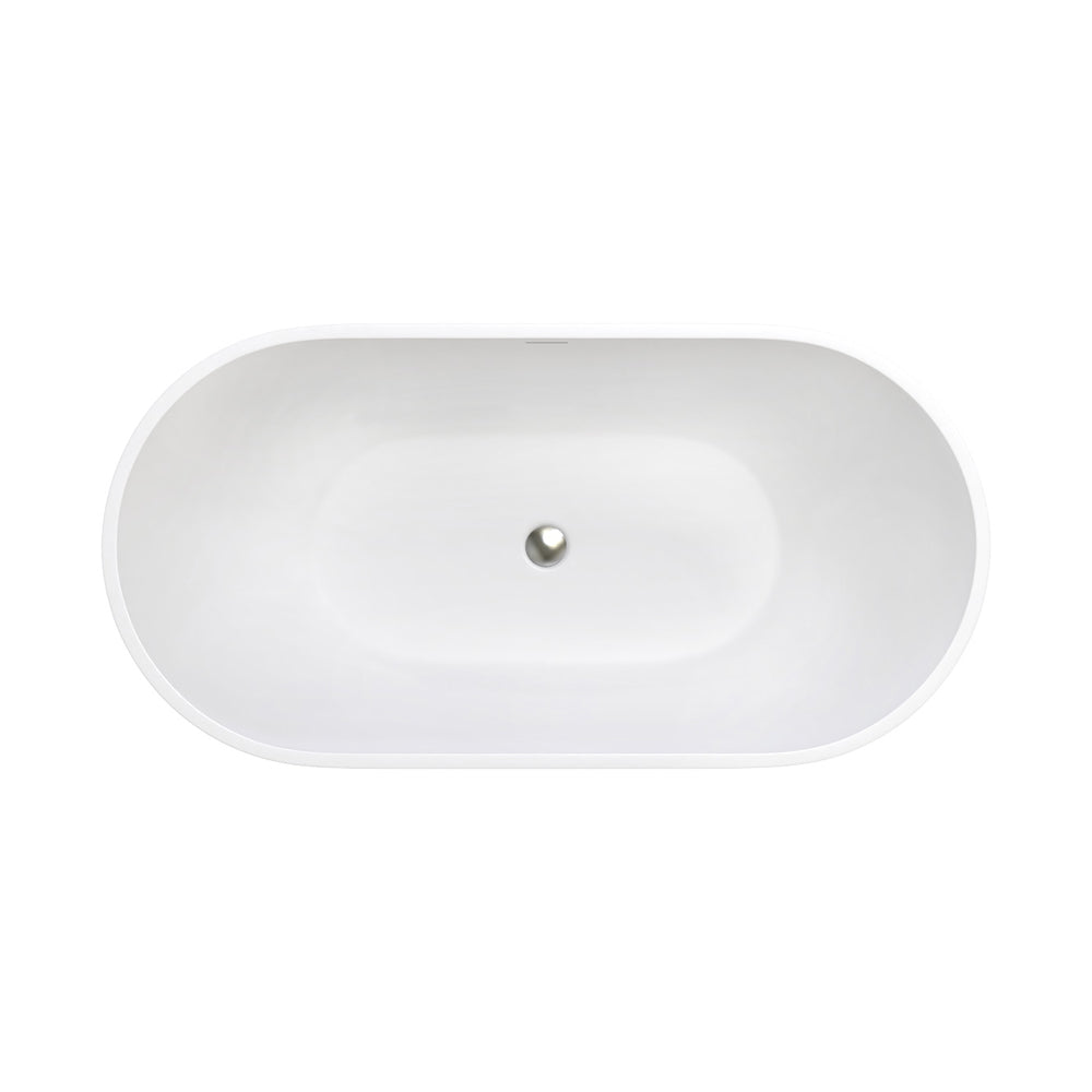 Fienza Nero 1400/1550/1780 Matte White Stone Freestanding Bath