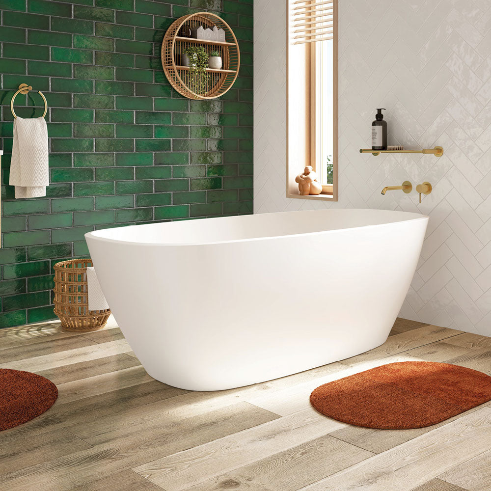 Fienza Marrisa 1700 Matte White Stone Freestanding Bath