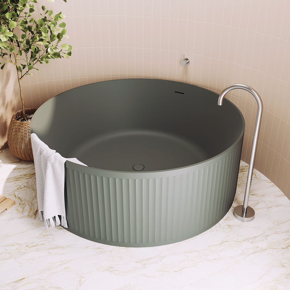 Fienza Minka Solid Surface Round Bath, 1500mm, Forest