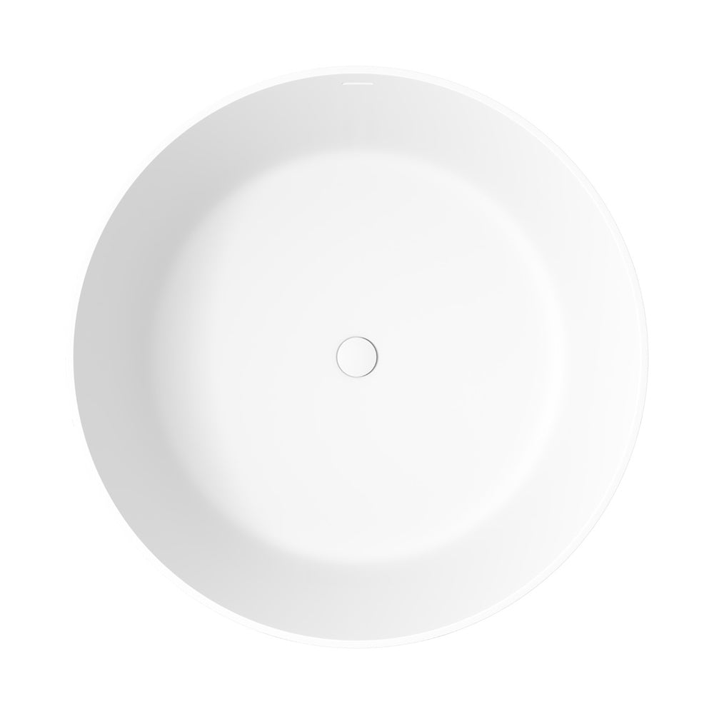 Fienza Minka Solid Surface Round Bath, 1500mm, Matte White
