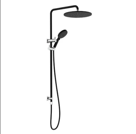 Millennium Akemi SQ 300mm Combination Shower, Matte Black & Chrome