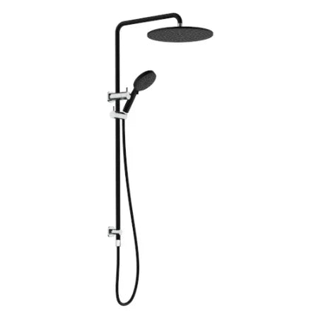 Millennium Akemi SQ 300mm Combination Shower, Matte Black & Chrome