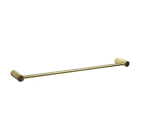 Millennium Finesa Single Towel Rail 600mm, Modern Brass