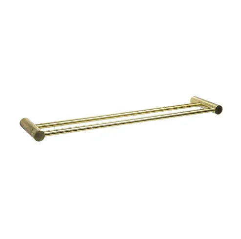 Millennium Finesa Double Towel Rail 600mm, Modern Brass
