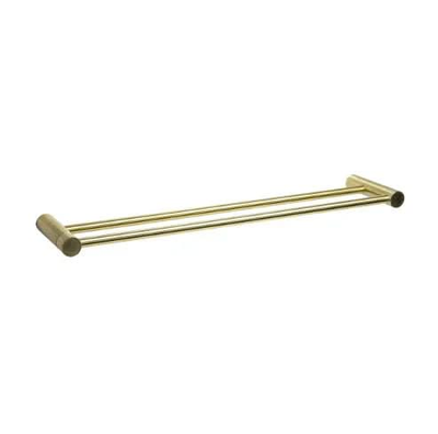 Millennium Finesa Double Towel Rail 600 mm, Modern Brass