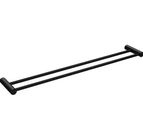 Millennium Finesa Double Towel Rail 800mm, Matte Black