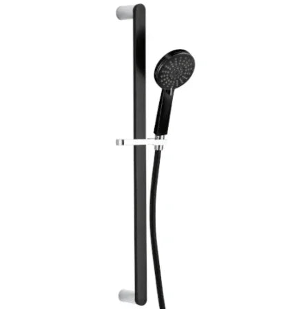 Millennium Akemi Rail Shower, Matte Black & Chrome