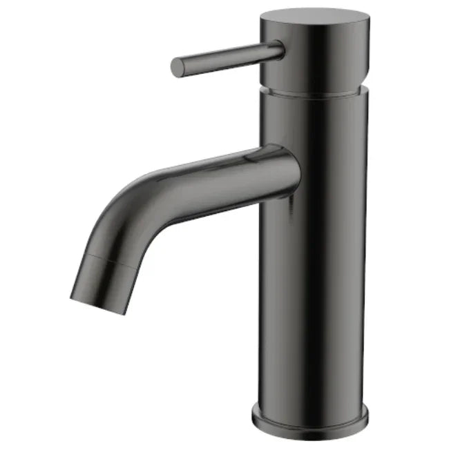 Millennium Cioso Curved Basin Mixer, Gun Metal