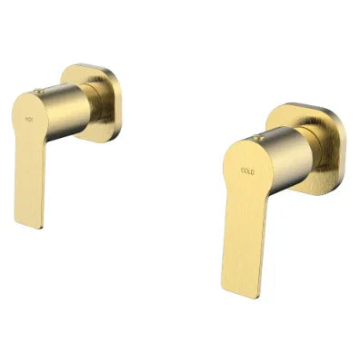 Millennium Akemi SQ Wall Top Assemblies, Modern Brass