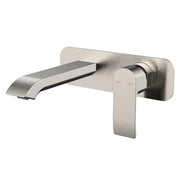 Millennium Zoya Wall Basin Mixer, Brushed Nickel