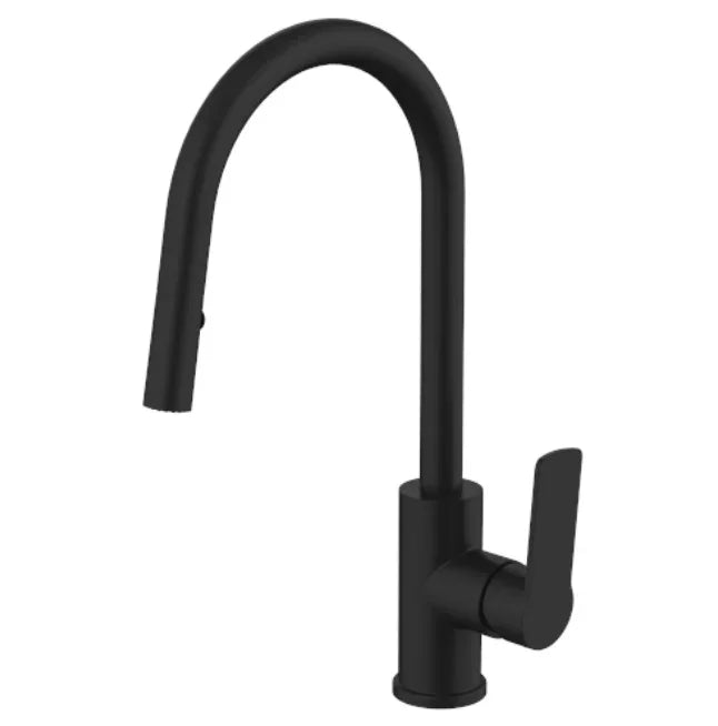 Millennium Cioso Pullout Spray Sink Mixer W/Akemi Handle, Matte Black