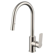 Millennium Cioso Pullout Spray Sink Mixer W/Akemi Handle, Brushed Nickel