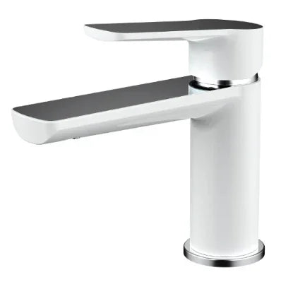 Millennium Akemi Basin Mixer, White & Chrome