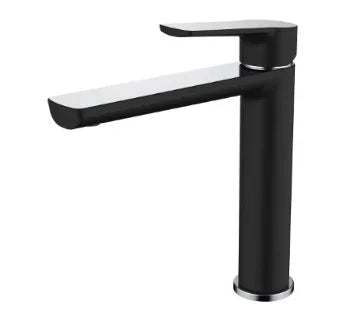 Millennium Akemi Mid Rise Vessel Mixer, Matte Black & Chrome