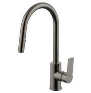 Millennium Cioso Pullout Spray Sink Mixer W/Akemi Handle, Gun Metal
