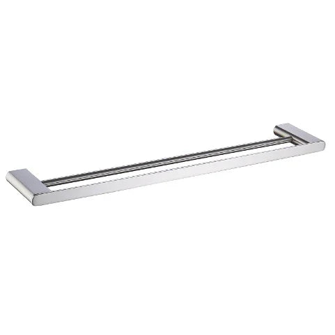 Millennium Zoya Double Towel Rail 600mm, Brushed Nickel