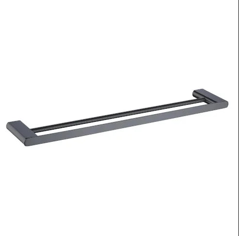 Millennium Zoya Double Towel Rail 600mm, Gun Metal