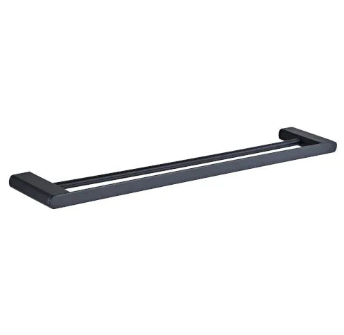 Millennium Zoya Double Towel Rail 800mm, Matte Black