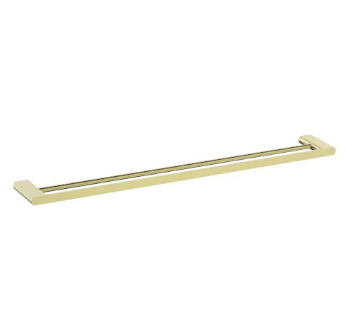 Millennium Zoya Double Towel Rail 800mm, Modern Brass