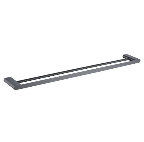 Millennium Zoya Double Towel Rail 800mm, Gun Metal