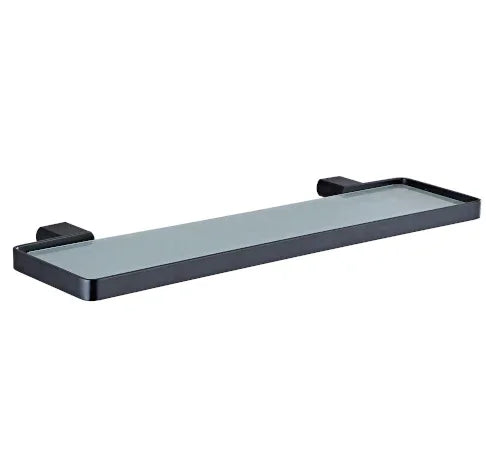 Millennium Zoya Glass Shelf 500mm, Matte Black
