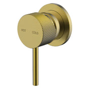 Millennium Cioso Knurled Shower Mixer, Modern Brass