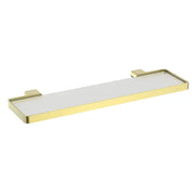 Millennium Zoya Glass Shelf 500mm, Modern Brass