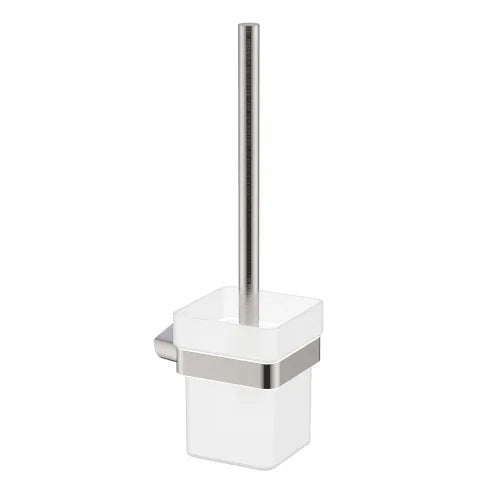 Millennium Zoya Toilet Brush & Holder, Brushed Nickel