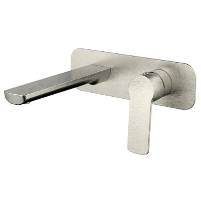 Millennium Akemi Wall Basin/Bath Mixer, Brushed Nickel