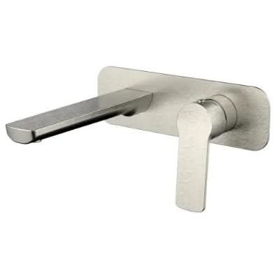 Millennium Akemi Wall Basin/Bath Mixer, Brushed Nickel