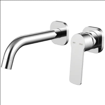 Millennium Cioso SQ Wall Basin Mixer W/Akemi Handle, Chrome