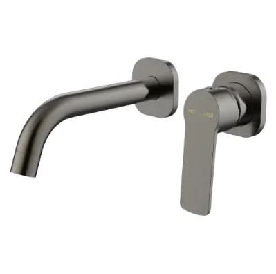 Millennium Cioso SQ Wall Basin Mixer with Akemi Handle, Gun Metal