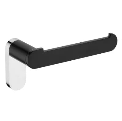 Millennium Akemi Toilet Roll Holder, Matte Black & Chrome