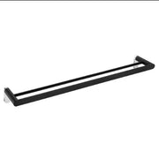 Millennium Akemi Double Towel Rail 600mm, Matte Black & Chrome