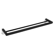 Millennium Akemi Double Towel Rail 800mm, Matte Black & Chrome