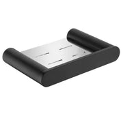 Millennium Akemi Metal Soap Dish, Matte Black & Chrome