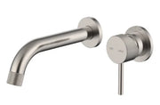 Millennium Cioso Knurled Wall Basin Mixer, Brushed Nickel