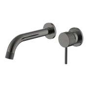 Millennium Cioso Knurled Wall Basin Mixer, Gun Metal