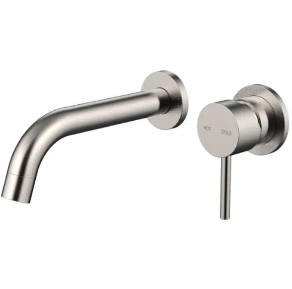 Millennium Cioso Wall Basin Mixer, Brushed Nickel