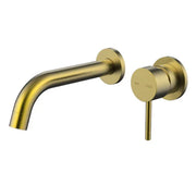 Millennium Cioso Wall Basin Mixer, Modern Brass
