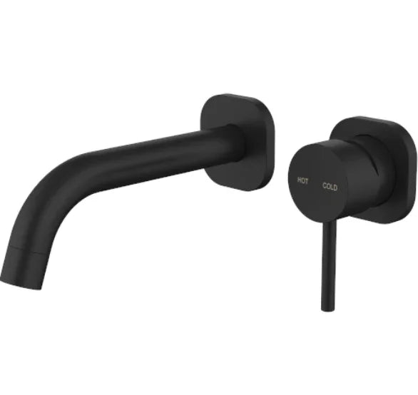 Millennium Cioso SQ Wall Basin Mixer, Matte Black