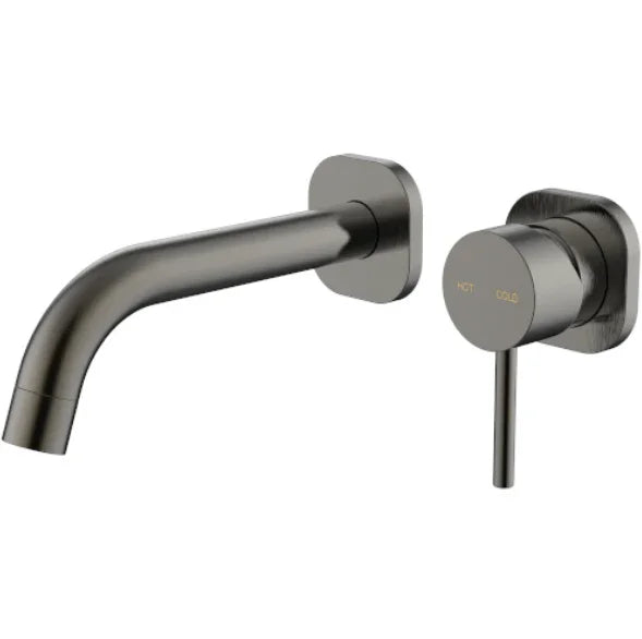 Millennium Cioso SQ Wall Basin Mixer, Gun Metal